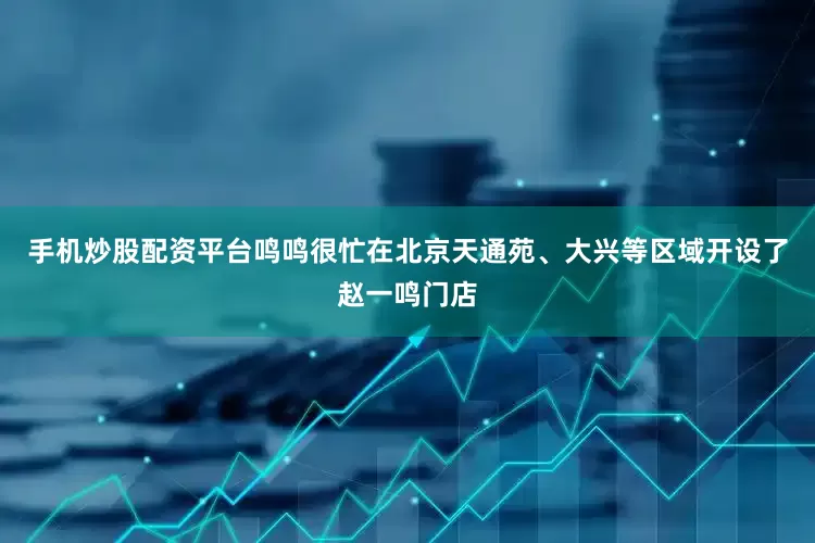 手机炒股配资平台鸣鸣很忙在北京天通苑、大兴等区域开设了赵一鸣门店